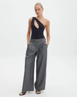 Style Fashion Fit 15 Style Fashion Fit -Style Fashion Fit dua one shoulder cut out bodysuit black full tb88291pch