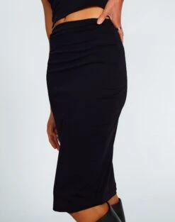 Supersoft Slim-Fit Midi Skirt -Style Fashion Fit gem midi skirt black full sl114640pch