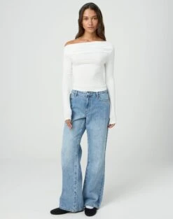 Ruched Off The Shoulder Top -Style Fashion Fit genie ruched off the shoulder top milk full tl124186vis