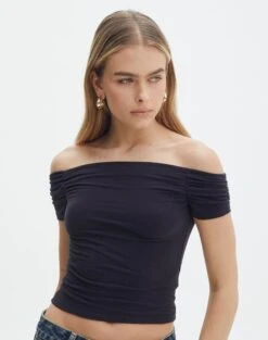 Tailored Maxi Skirt 37 Tailored Maxi Skirt -Style Fashion Fit greta ruched off the shoulder top black front ts119562cot 1