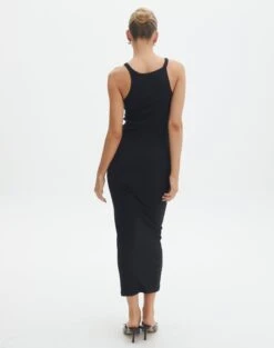 Cotton High Neck Maxi Dress -Style Fashion Fit harriet high neck black back dl120072cot