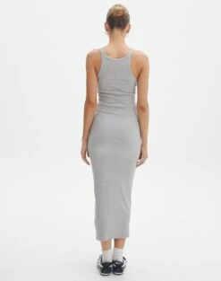 Cotton High Neck Maxi Dress -Style Fashion Fit harriet high neck grey marle back dl120072cot