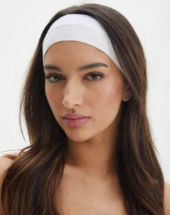 Cotton Longline Sweat Short -Style Fashion Fit headband twin pack whitewhite front ha47711ss 6