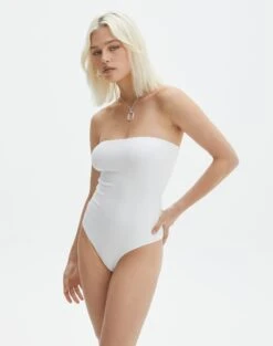 Supersoft Strapless Bodysuit -Style Fashion Fit honey strapless bodysuit white detail tb145525pch