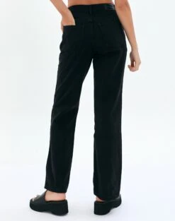 High Rise Straight Leg Jean 24 High Rise Straight Leg Jean -Style Fashion Fit huko high rise jean washed black back jd80130rdnm