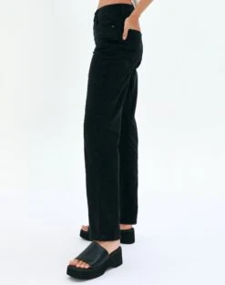 High Rise Straight Leg Jean 23 High Rise Straight Leg Jean -Style Fashion Fit huko high rise jean washed black detail jd80130rdnm