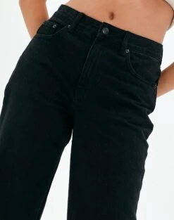 High Rise Straight Leg Jean 25 High Rise Straight Leg Jean -Style Fashion Fit huko high rise jean washed black imageback jd80130rdnm