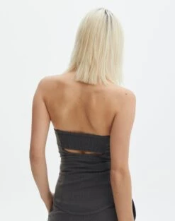 Tailored Strapless Corset Top -Style Fashion Fit iver tailored corset charcoal back bv127594pln