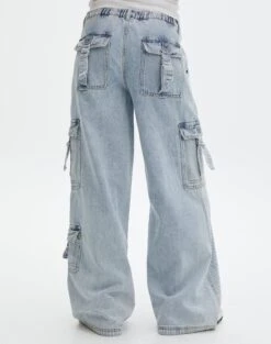 Mid Rise Baggy Cargo Jean -Style Fashion Fit jasper cargo jean bryce light wash back jd90676dnm