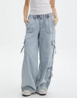 Mid Rise Baggy Cargo Jean -Style Fashion Fit jasper cargo jean bryce light wash full jd90676dnm