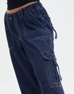 Mid Rise Baggy Cargo Jean -Style Fashion Fit jasper cargo jean super indigo imageback jd90676dnm