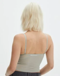 Lace Detail Cropped Cami -Style Fashion Fit jeronimo lace tank lost pearlblack back tv111894lac