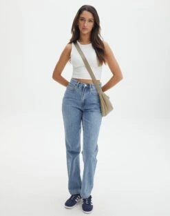 Supersoft Thin Strap Bodysuit -Style Fashion Fit jewel jean riley vintage wash front jd119687rdnm 1