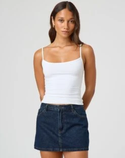 Cropped Zip Through Hoodie -Style Fashion Fit juliet tank top white front tv124298pch 1