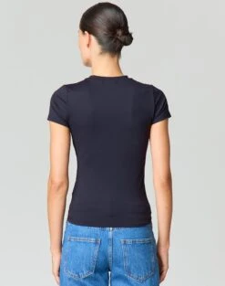Supersoft Long Line Tee -Style Fashion Fit kimmy t shirt black back ts55072pln
