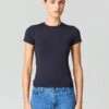 Supersoft Long Line Tee -Style Fashion Fit kimmy t shirt black front ts55072pln
