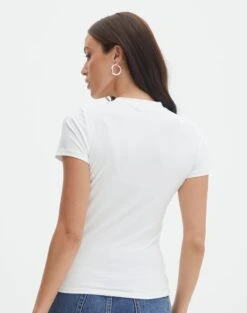 Supersoft Long Line Tee -Style Fashion Fit kimmy t shirt milk back ts55072pln