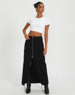 Satin Maxi Skirt 39 Satin Maxi Skirt -Style Fashion Fit kita cargo skirt black front sl100678cot 8