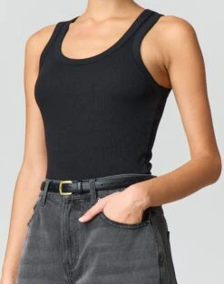 Ribbed Thick Strap Tank -Style Fashion Fit kleo thick bind tank black imageback tv120861orib
