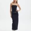 Strapless Denim Midi Dress -Style Fashion Fit ky strapless denim midi last rodeo indigo front dl122263den 3