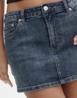 Ringspun Low Rise Denim Skirt -Style Fashion Fit leni ringspun mini skirt ronnie ringspun imageback ss55069spu