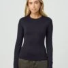 Supersoft Long Sleeve Top 2 Supersoft Long Sleeve Top -Style Fashion Fit limmy slinky longsleeve black front tl55301pch