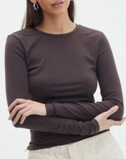 Supersoft Long Sleeve Top -Style Fashion Fit limmy slinky longsleeve its soy cute imageback tl55301pch