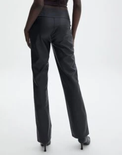 Faux Leather Low Rise Pant -Style Fashion Fit lolo low rise leather pant black back pw83861pu