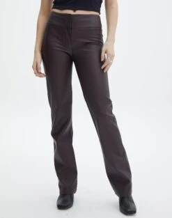 Faux Leather Low Rise Pant -Style Fashion Fit lolo low rise leather pant its soy cute full pw83861pu