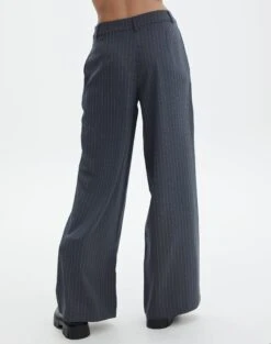 Mid Rise Striped Relaxed Leg Pant 16 Mid Rise Striped Relaxed Leg Pant -Style Fashion Fit lorence pinstripe pant grey pinstripe back pw69506stp