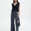 Mid Rise Striped Relaxed Leg Pant -Style Fashion Fit lorence pinstripe pant grey pinstripe front pw69506stp