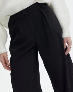 Mid Rise Relaxed Leg Pant -Style Fashion Fit lorence tailored pant black imageback pw69506pln