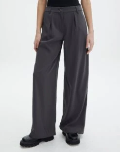 Mid Rise Relaxed Leg Pant -Style Fashion Fit lorence tailored pant charcoal full pw69506pln