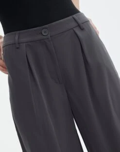 Mid Rise Relaxed Leg Pant -Style Fashion Fit lorence tailored pant charcoal imageback pw69506pln