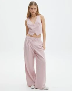 Mid Rise Wide Leg Pant -Style Fashion Fit loretta wide leg pant baby suit detail pw51730pln