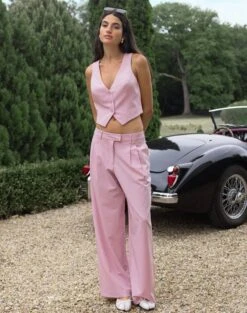 Mid Rise Wide Leg Pant -Style Fashion Fit loretta wide leg pant baby suit front pw51730pln