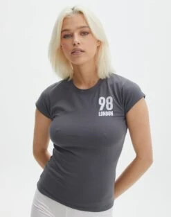 Print Cut Out Top -Style Fashion Fit miley shortsleeve top 98 london shadow dancer front ts117313prt 5