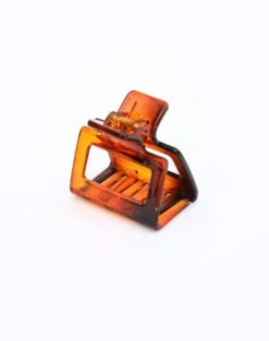 Ruched Mesh Off The Shoulder Top -Style Fashion Fit mini cube hair clip brown tort front ha102281clp 1