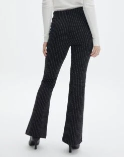High Rise Pinstripe Flare Ponte Pant -Style Fashion Fit minogue super flare ponte pants black pinstripe back pw52146stp