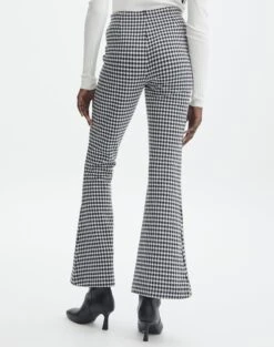 Gingham High Rise Flare Ponte Pant -Style Fashion Fit minogue super flare ponte pants seersucker gingham back pw52146ghm