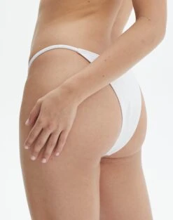 Mid Coverage Bikini Bottom -Style Fashion Fit naomi side strap white back ga128386rpln