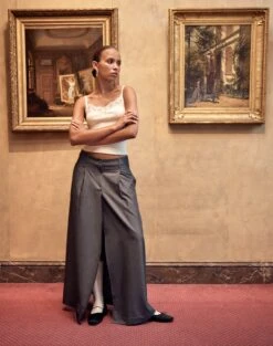 Tailored Mid Rise Maxi Skirt -Style Fashion Fit noretta tailored maxi charcoal marle full sl126067pln