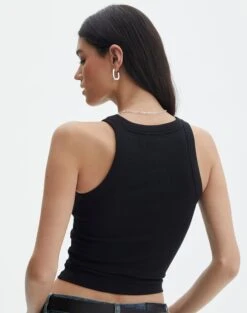 Crew Neck Longline Tank -Style Fashion Fit o frank longline tank black back tv115122orib