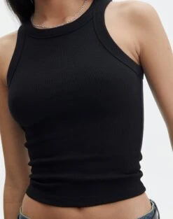Crew Neck Longline Tank -Style Fashion Fit o frank longline tank black imageback tv115122orib