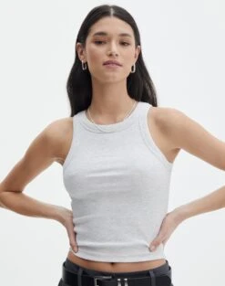 Double Button Knee Length Denim Skirt -Style Fashion Fit o frank longline tank snow marle front tv115122orib 3