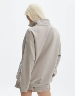 Oversized Quarter Zip Sweater -Style Fashion Fit o olivia oversized quarter zip on the rocks back tl97172ocot