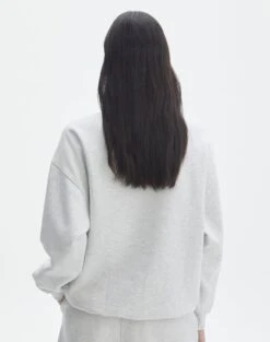 Oversized Embroidered Quarter Zip Sweater -Style Fashion Fit olivia oversized quarter zip coloradosnow marle back tl97172oemb