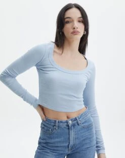 Embroidered Crew Neck Jumper -Style Fashion Fit p wylie wide rib scoop icecap front tl53892prib 5