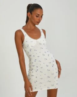 Velour Mesh Lace Trim Mini Dress -Style Fashion Fit paige pointelle mini dress orchid roses front ds83829cot 2