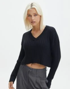 Cotton Cargo Stitch Pant -Style Fashion Fit paige preppy v neck black front kl90519oca